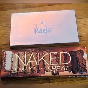 DUO! Two BNIB Palettes! Urban Decay Naked Heat & Cîaté Editor Palettes COS1
